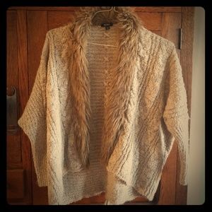 xoxo small cardigan with fur